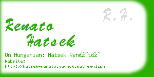 renato hatsek business card